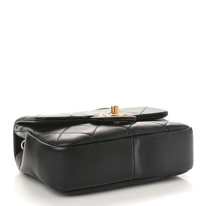 Chanel Lambskin Quilted Small Circular Handle Bag Black 4 of 9