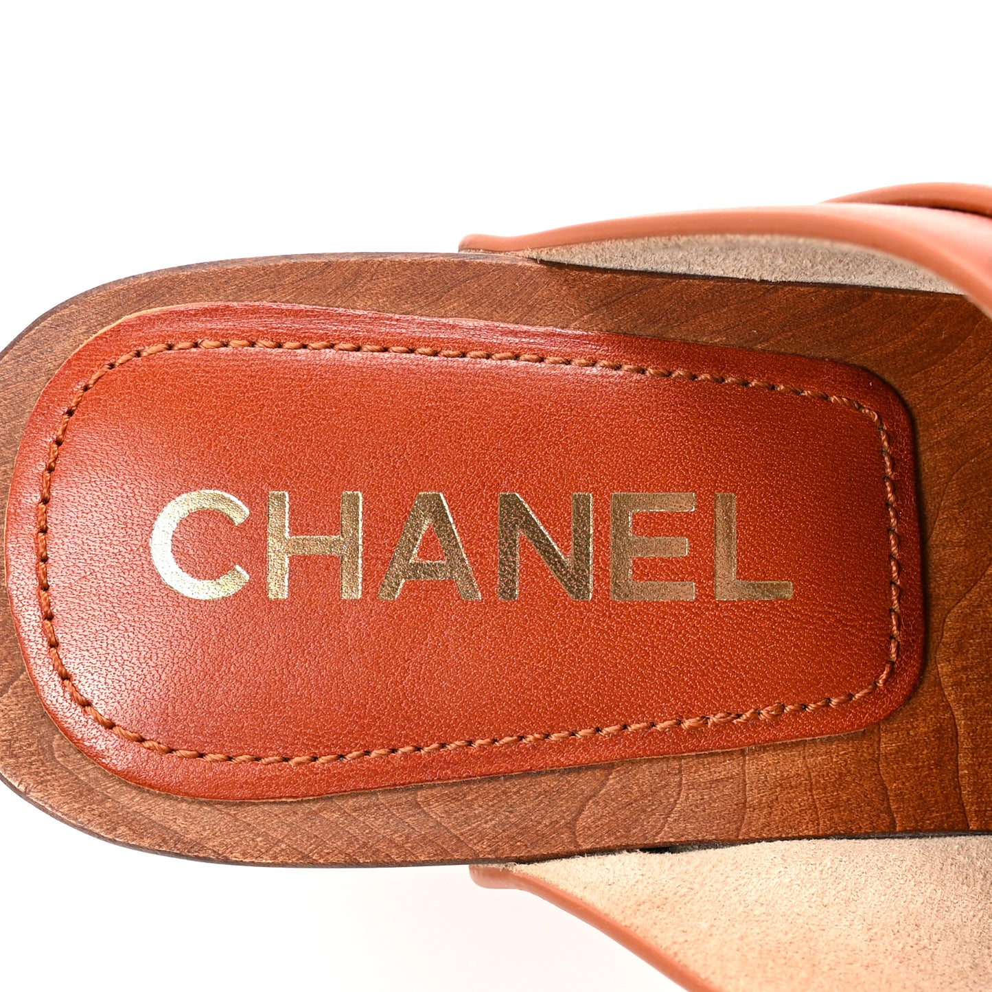 Calfskin Camellia Clogs 38 Brown