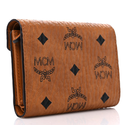 MCM Visetos Compact Wallet Cognac 3 of 8
