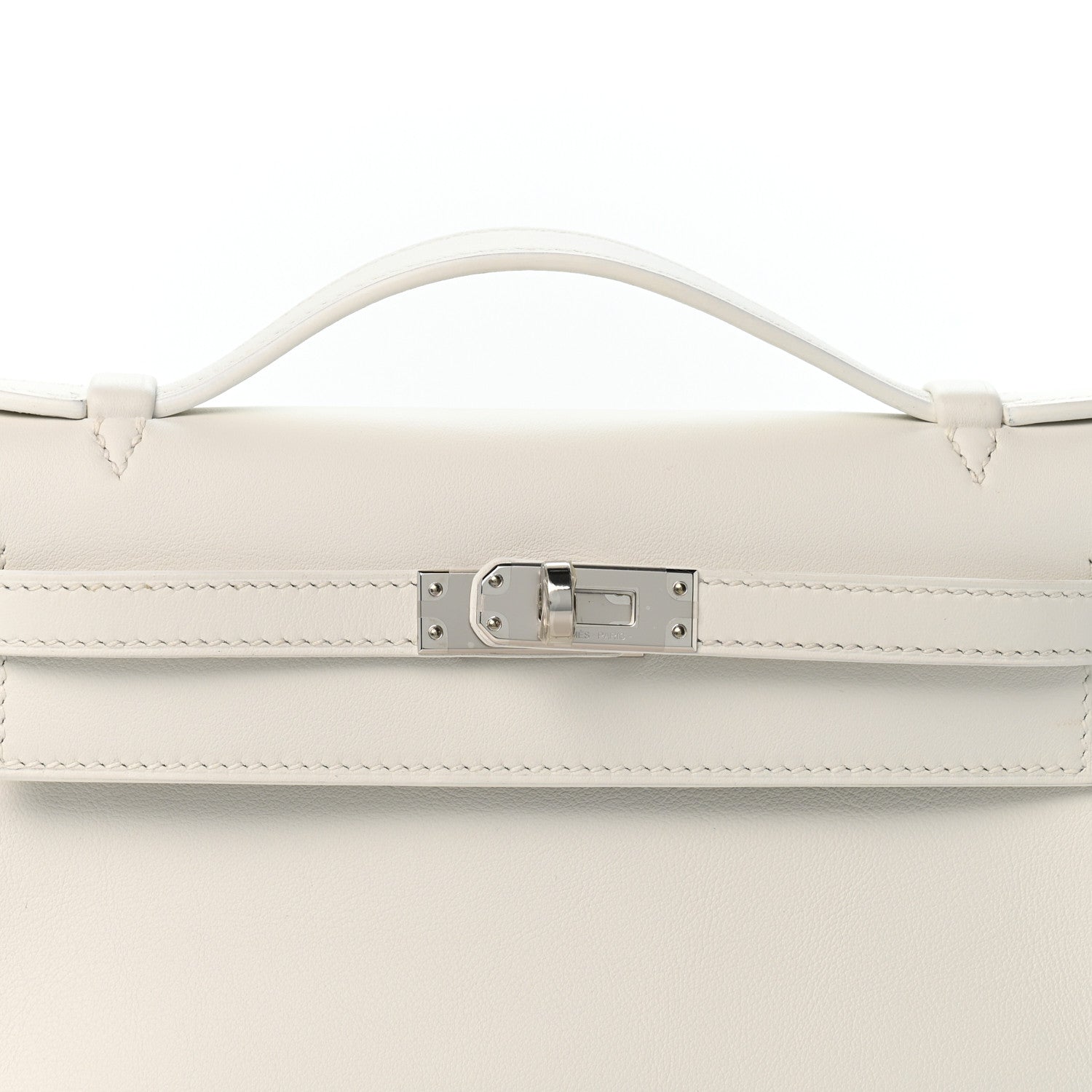 Hermes Swift Kelly Pochette Clutch New White 8 of 11