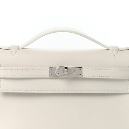 Hermes Swift Kelly Pochette Clutch New White 8 of 11