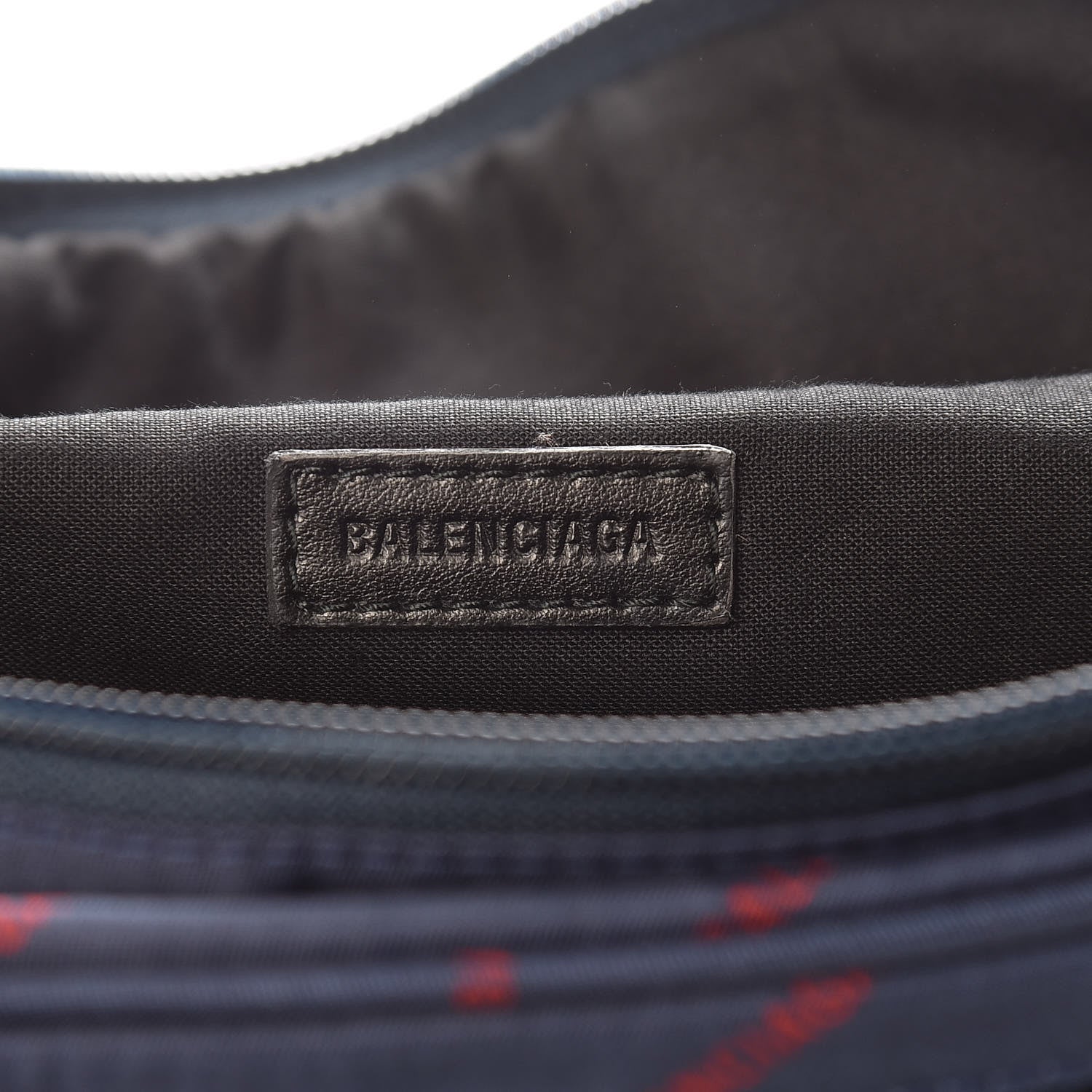 Balenciaga Twill Nylon Allover Logo Explorer Beltpack Bleu Canopee Rouge 6 of 9