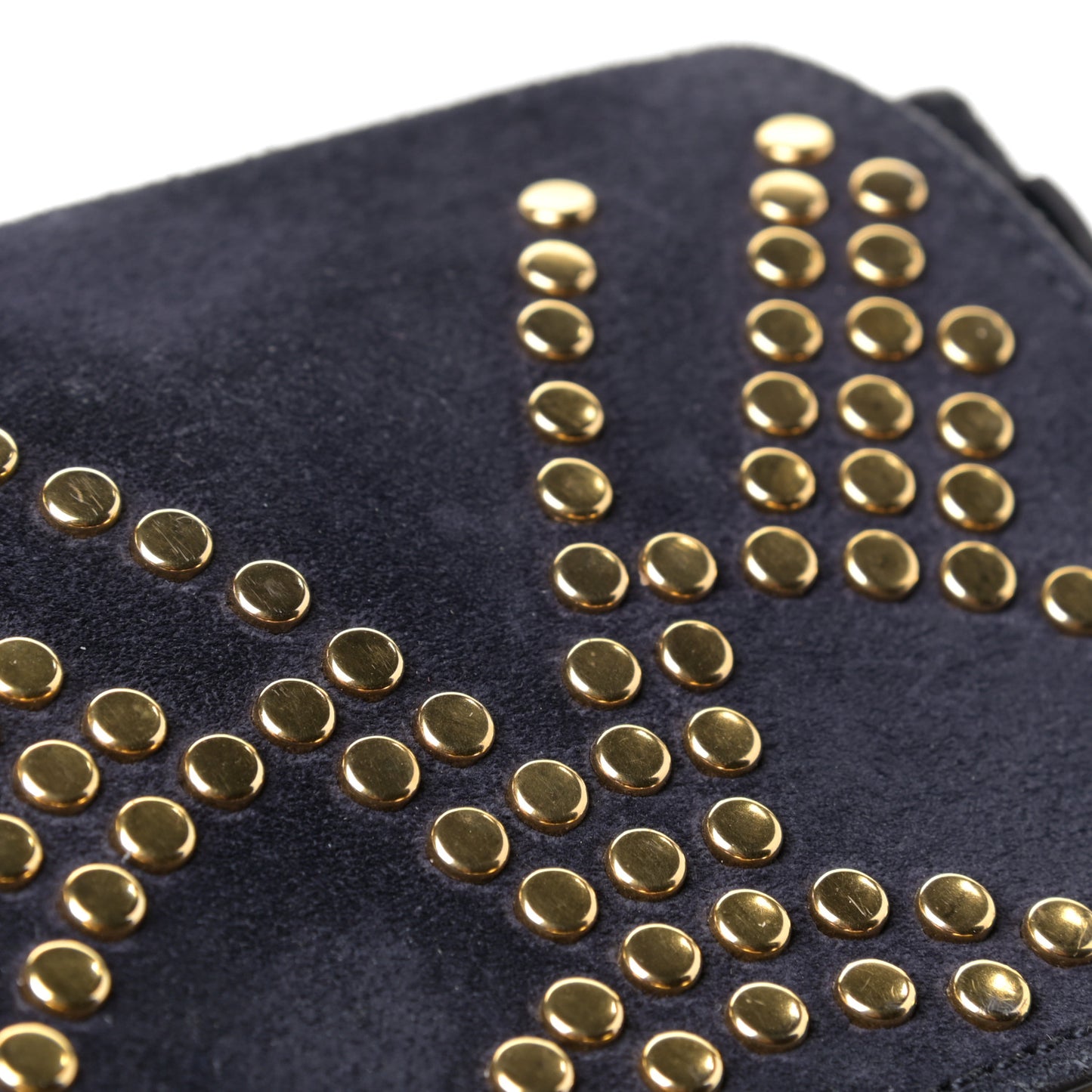 Suede Calfskin Studded Mini Faye Backpack Full Blue