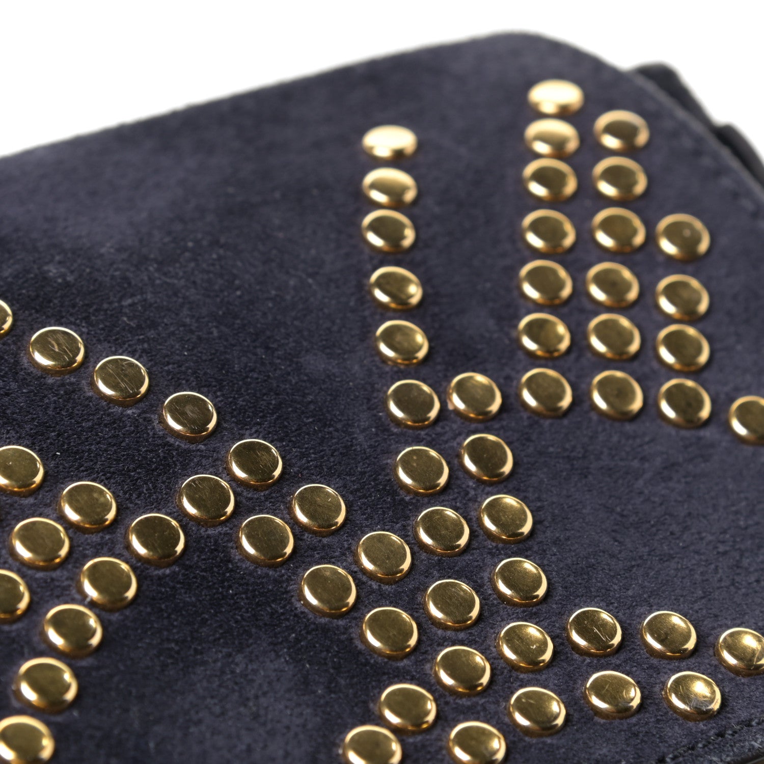 Chloe Suede Calfskin Studded Mini Faye Backpack Full Blue 8 of 12