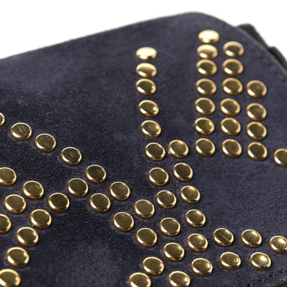 Chloe Suede Calfskin Studded Mini Faye Backpack Full Blue 8 of 12
