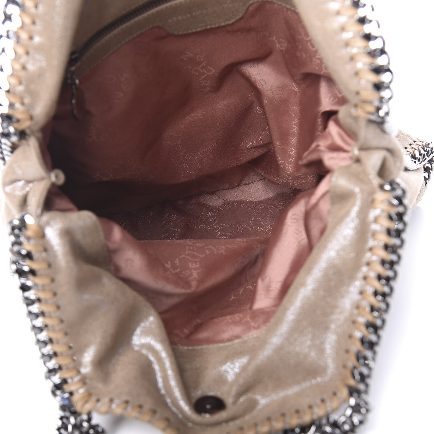 Shaggy Deer Falabella Fold Over Tote Taupe
