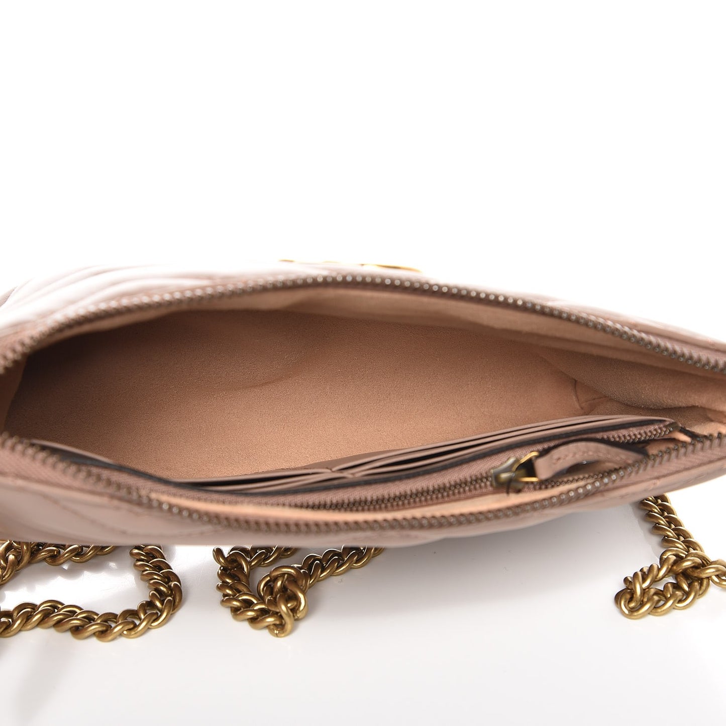 Calfskin Matelasse Mini GG Marmont Chain Bag Porcelain Rose