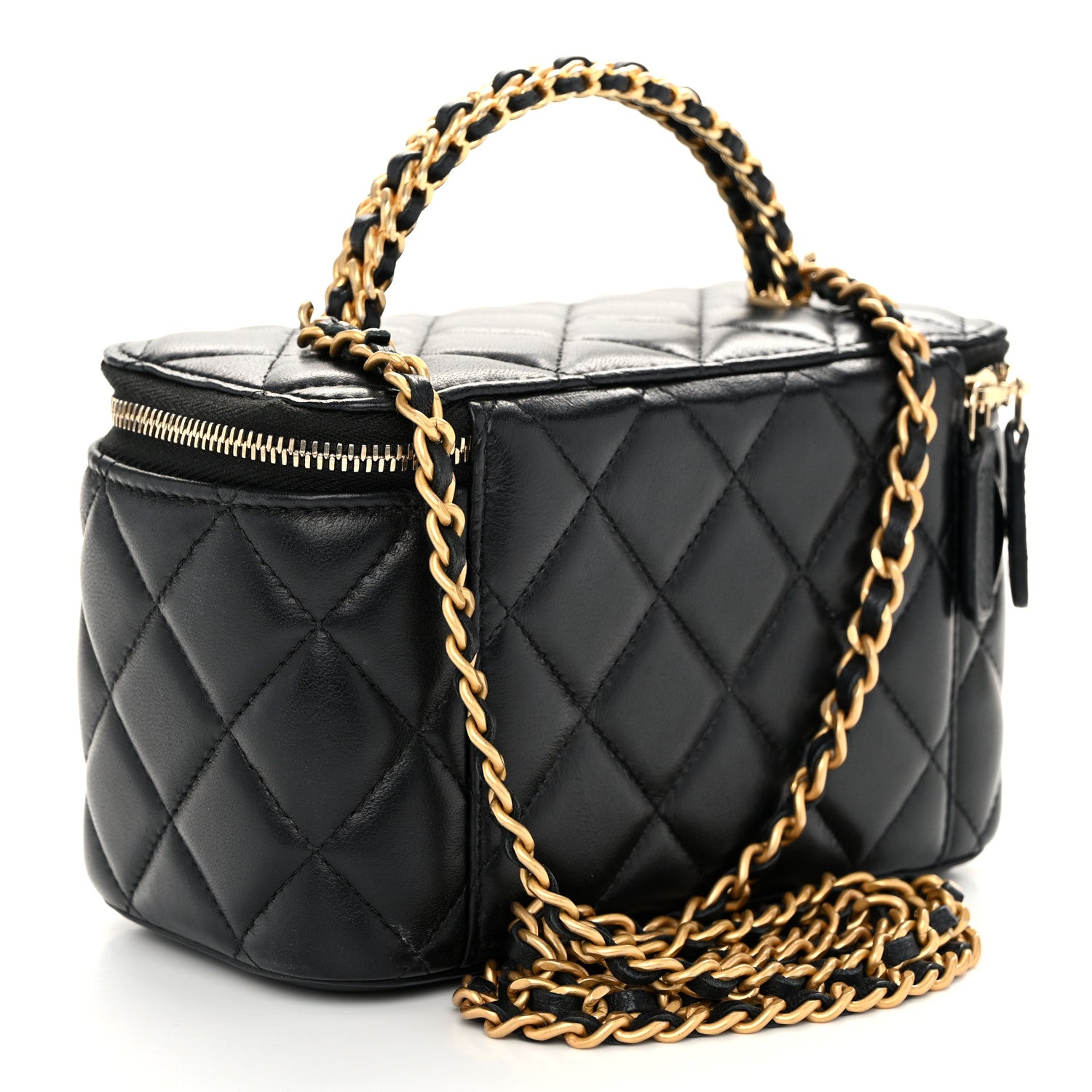 Chanel Lambskin Quilted Pick Me Up Vanity Case Black 3 of 11