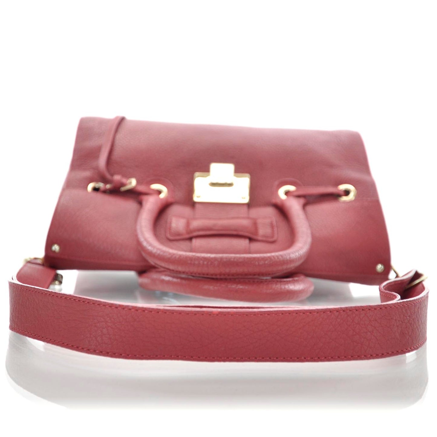 Leather Medium Rosalie Red