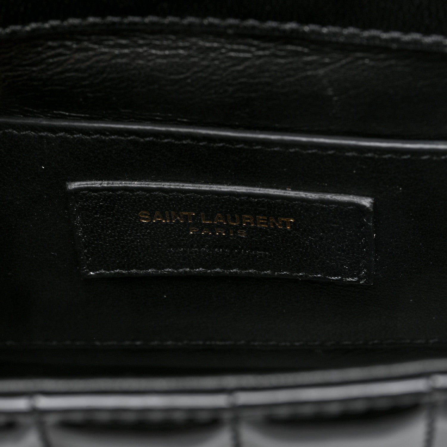 Saint Laurent Patent Calfskin Matelasse Monogram Small Vicky Chain Bag Black 6 of 9