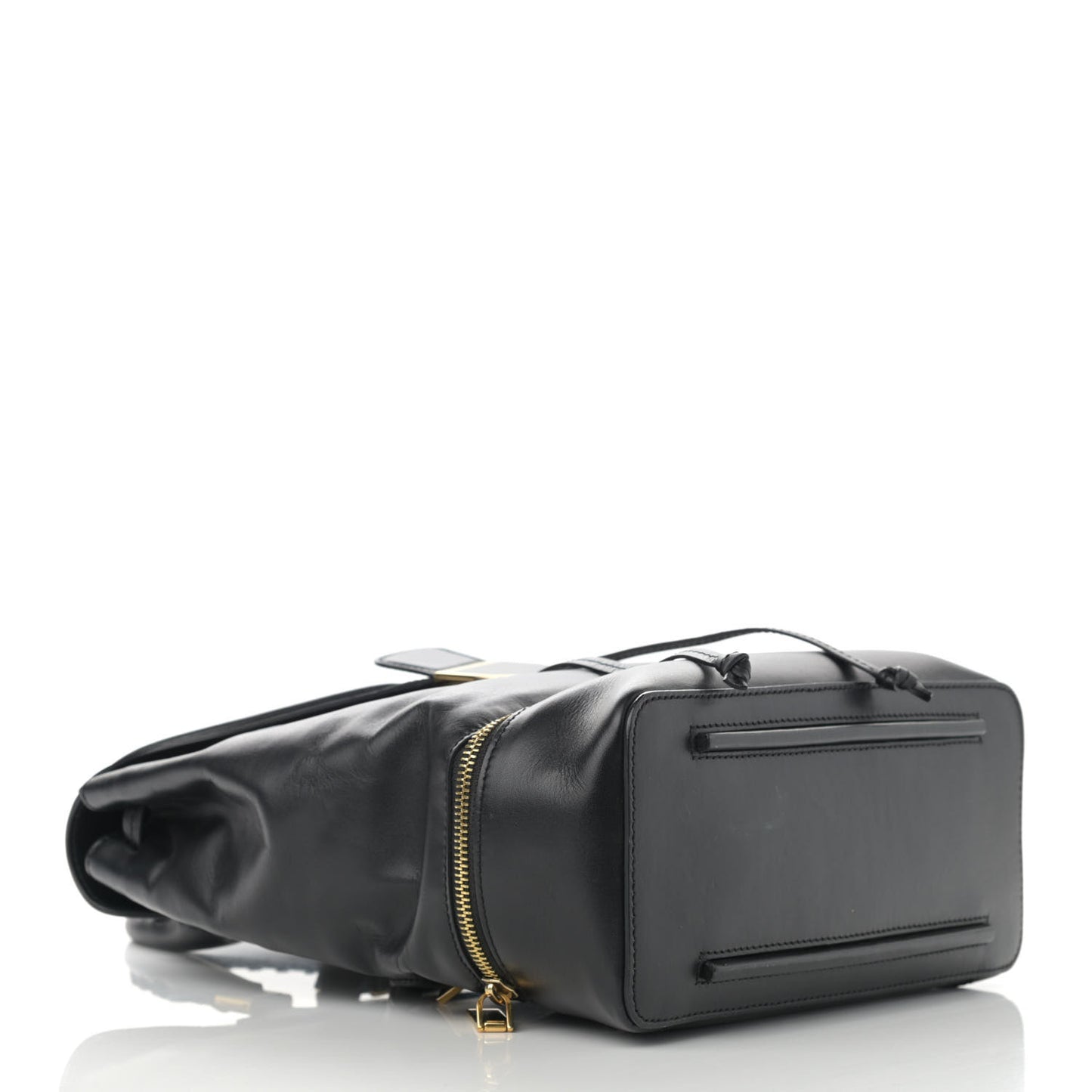 Calfskin Small Chain Strap Backpack Black