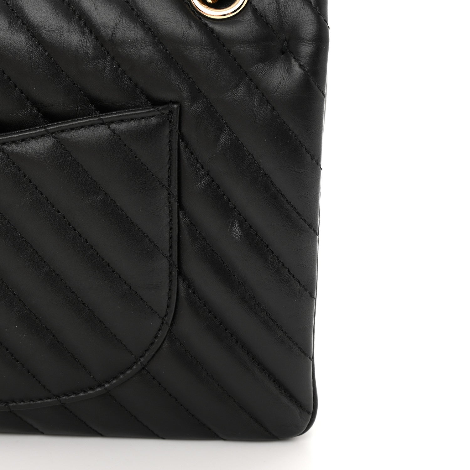 Chanel Aged Calfskin Chevron Quilted 2.55 Reissue 226 Flap Black 14 of 14