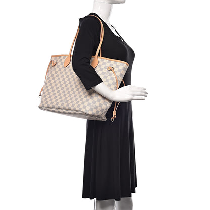 Louis Vuitton Damier Azur Neo Neverfull MM Rose Ballerine 2 of 13