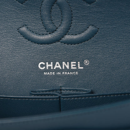 Chanel Lambskin Quilted Small Double Flap Dark Blue 8 of 10