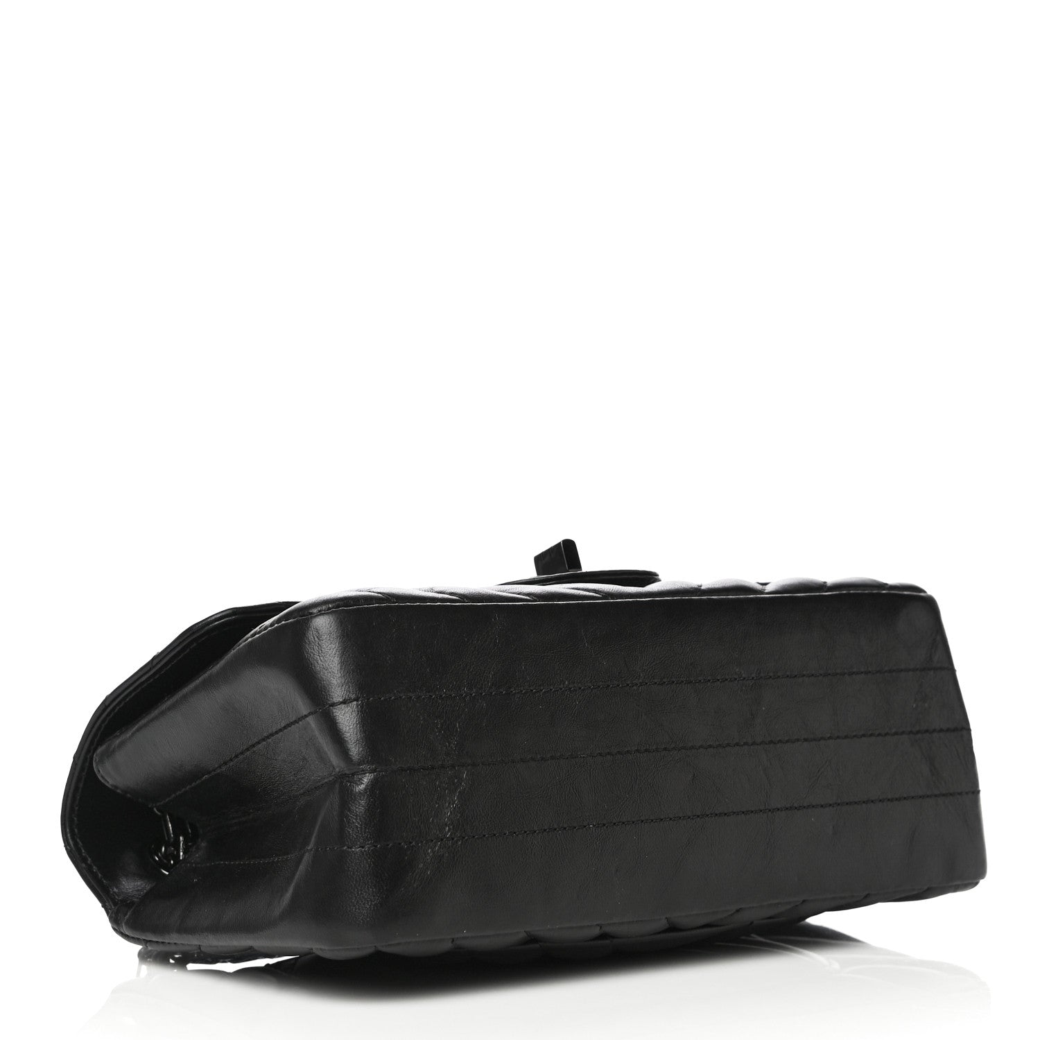 Chanel Aged Calfskin Chevron Quilted 2.55 Reissue Mini Flap So Black 4 of 10