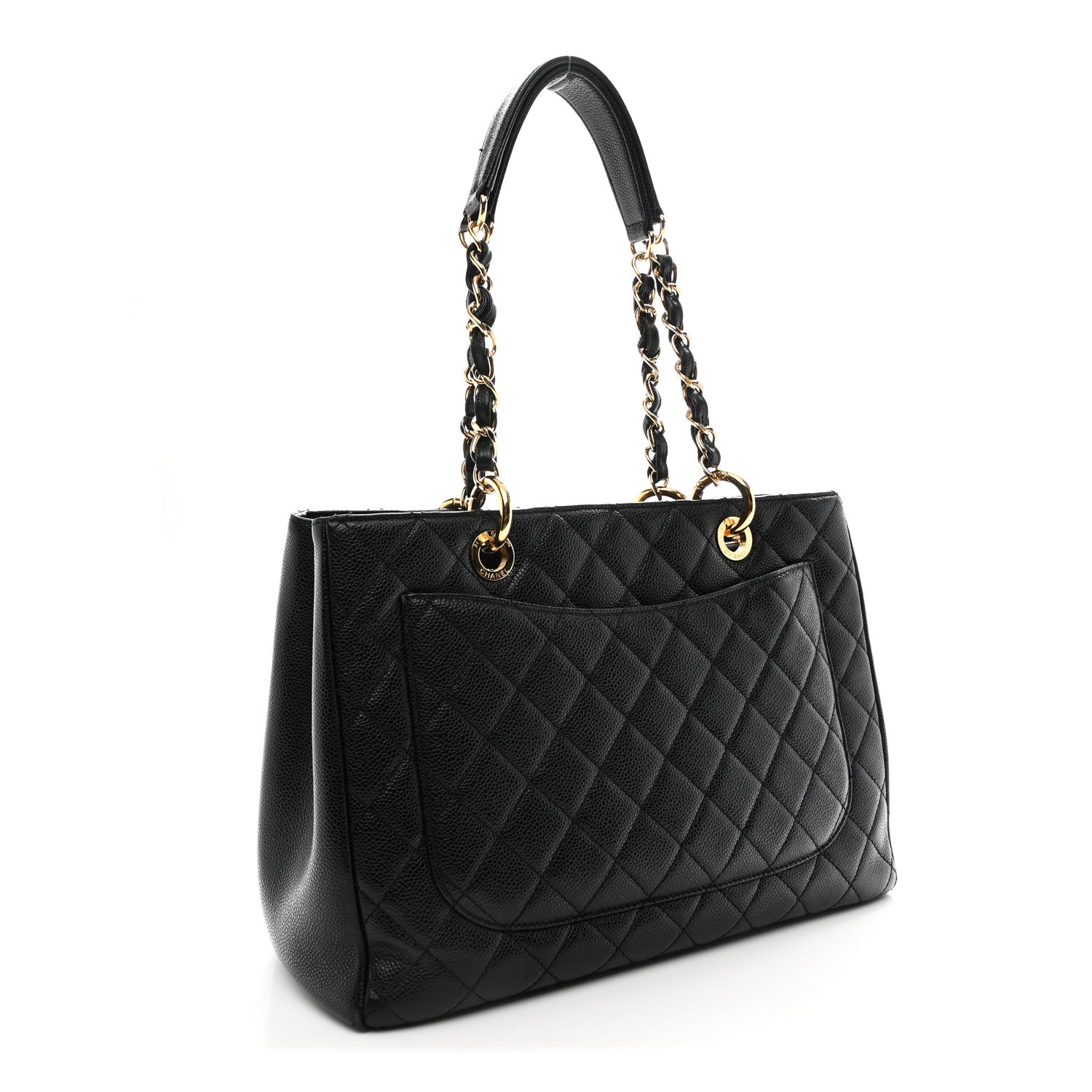 Chanel Caviar Quilted Grand Shopping Tote GST Black 3 of 12