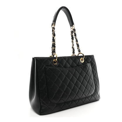 Chanel Caviar Quilted Grand Shopping Tote GST Black 3 of 12