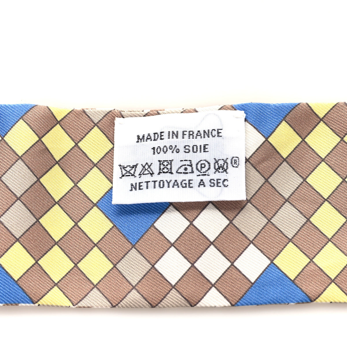 Hermes Silk Colliers De Chiens Remix Twilly Mastic Bleu Jaune 3 of 3