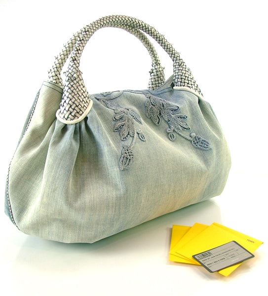 Fendi Denim Squirrel Embroidered Spy Blue 3 of 12