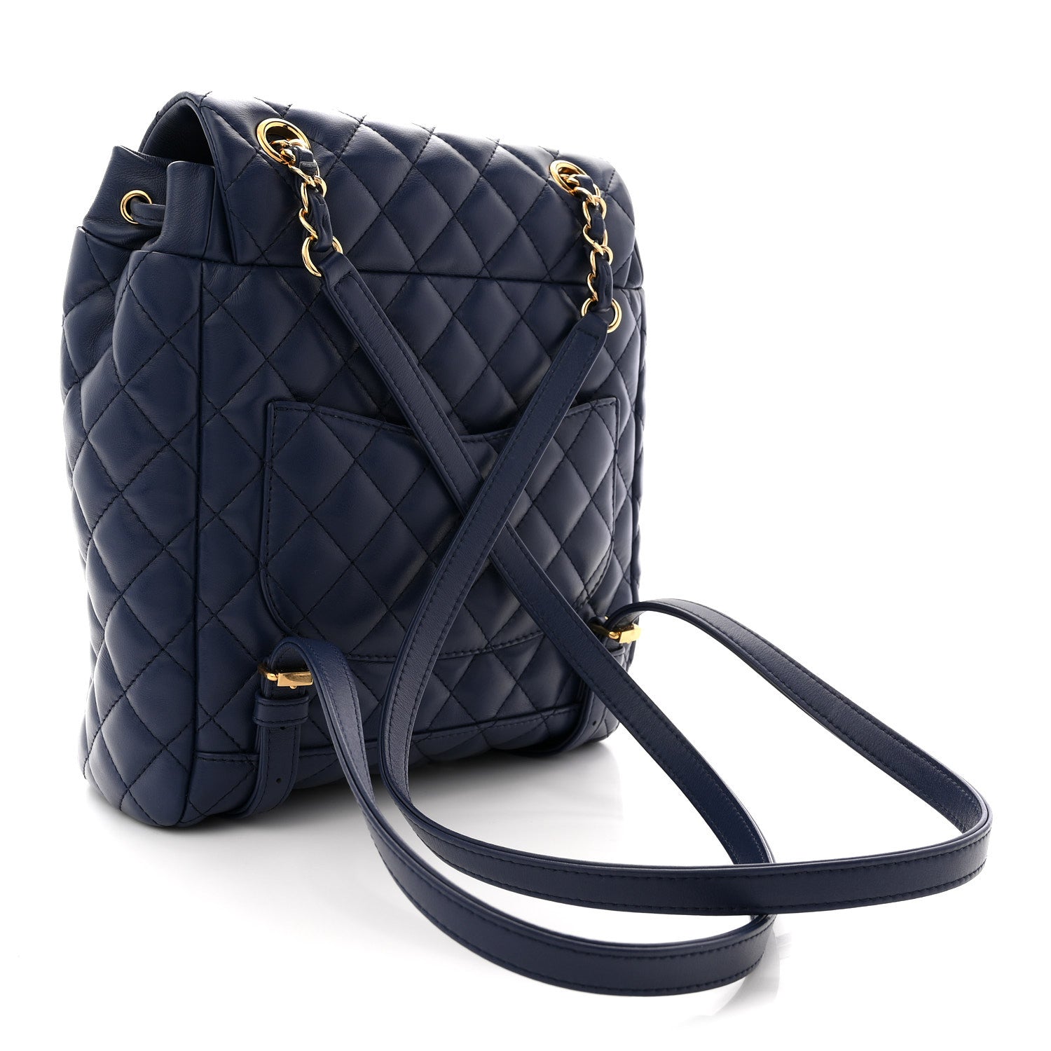 Chanel Calfskin Quilted Small Urban Spirit Backpack Navy 1872678