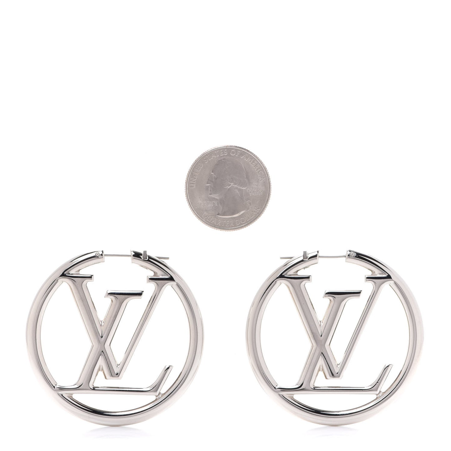 Palladium Louise Hoop Earrings Silver