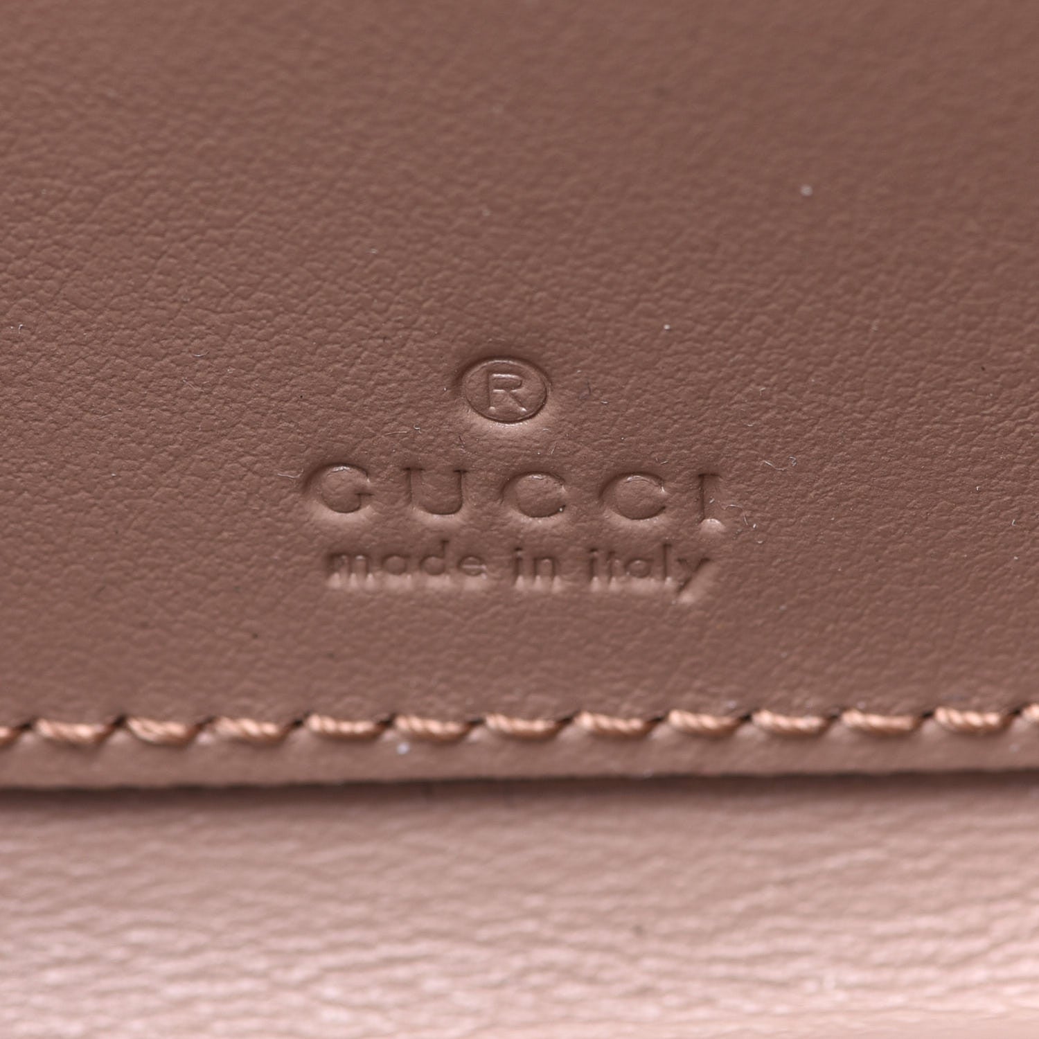 Gucci Calfskin Matelasse GG Marmont Zip Around Card Case Porcelain Rose 6 of 7