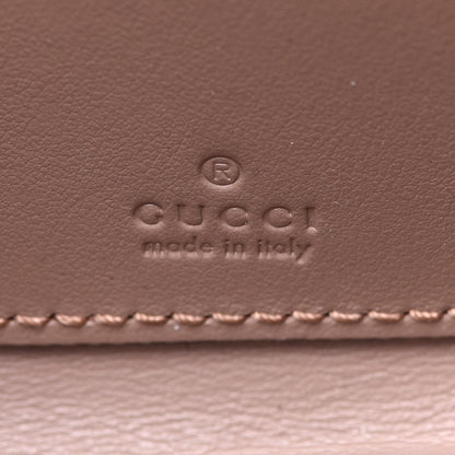 Gucci Calfskin Matelasse GG Marmont Zip Around Card Case Porcelain Rose 6 of 7