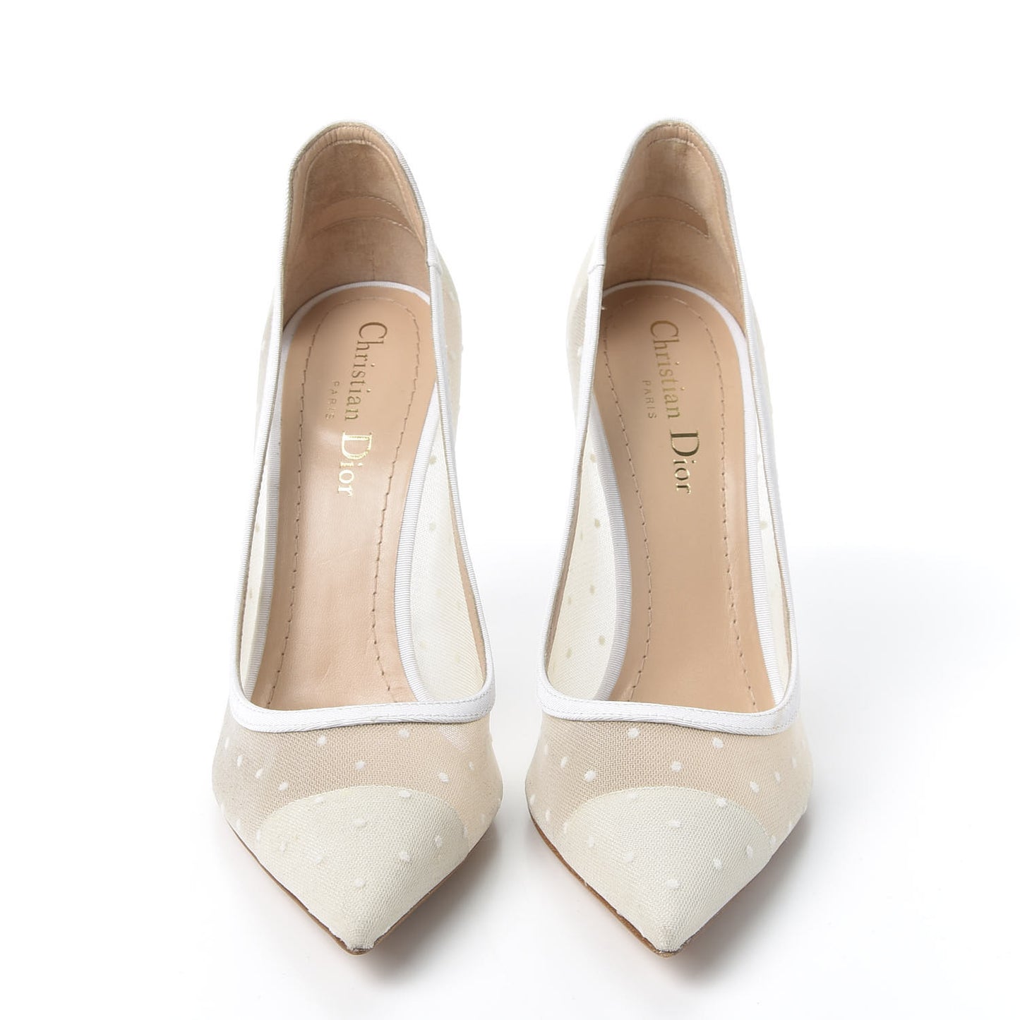 Mesh Plumetis Tulle D-Moi Pumps 38.5 White