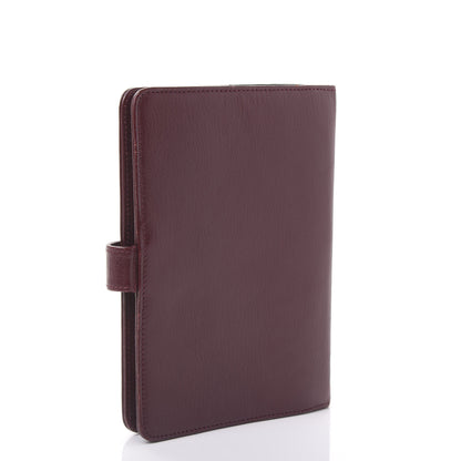 Chanel Goatskin Small Ring Agenda Planner Burgundy 3 of 9