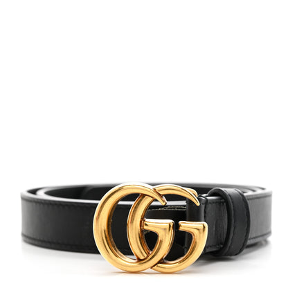 Gucci Calfskin Double G 20mm Belt 70 28 Black 1 of 7