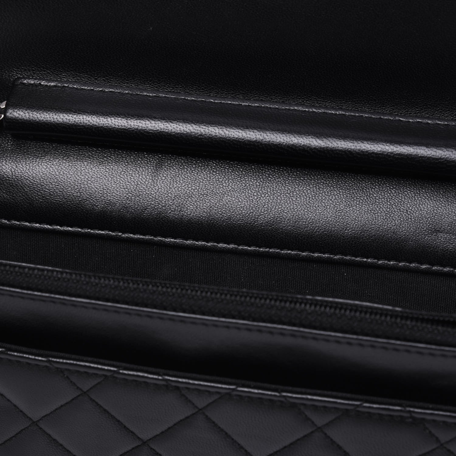 Chanel Lambskin Quilted Boy Wallet On Chain WOC Black 10 of 15