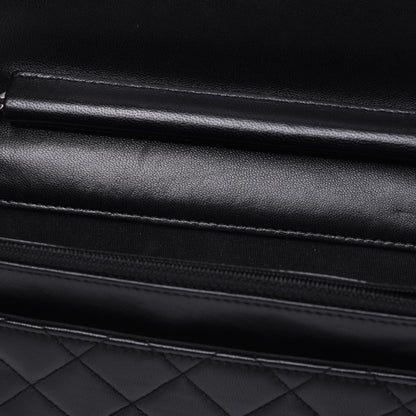 Chanel Lambskin Quilted Boy Wallet On Chain WOC Black 10 of 15
