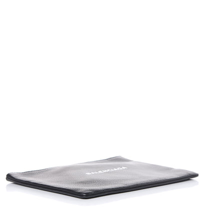 Balenciaga Calfskin Logo Everyday Second Bag Black White 4 of 12