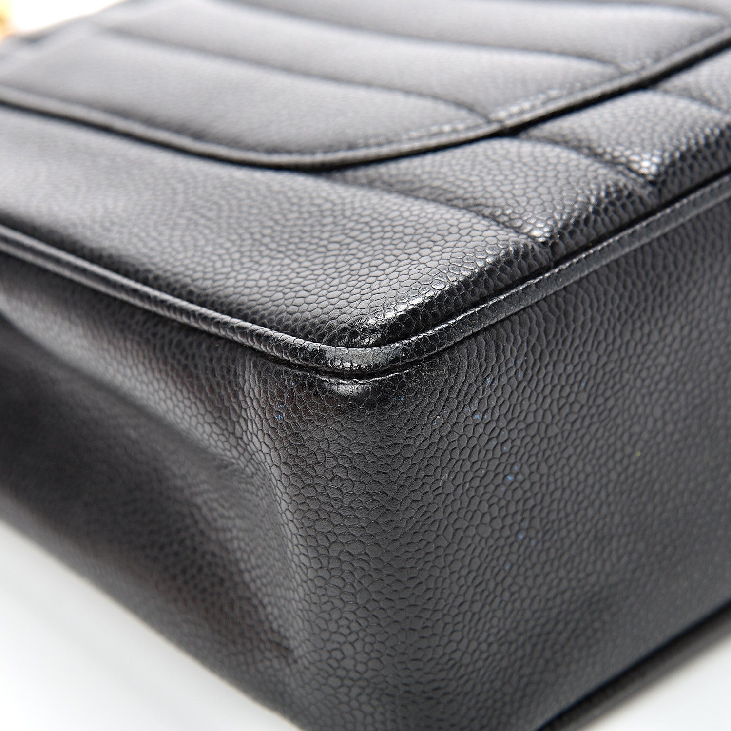 Chanel Caviar Vertical Quilted Jumbo Single Flap Black 12 of 19