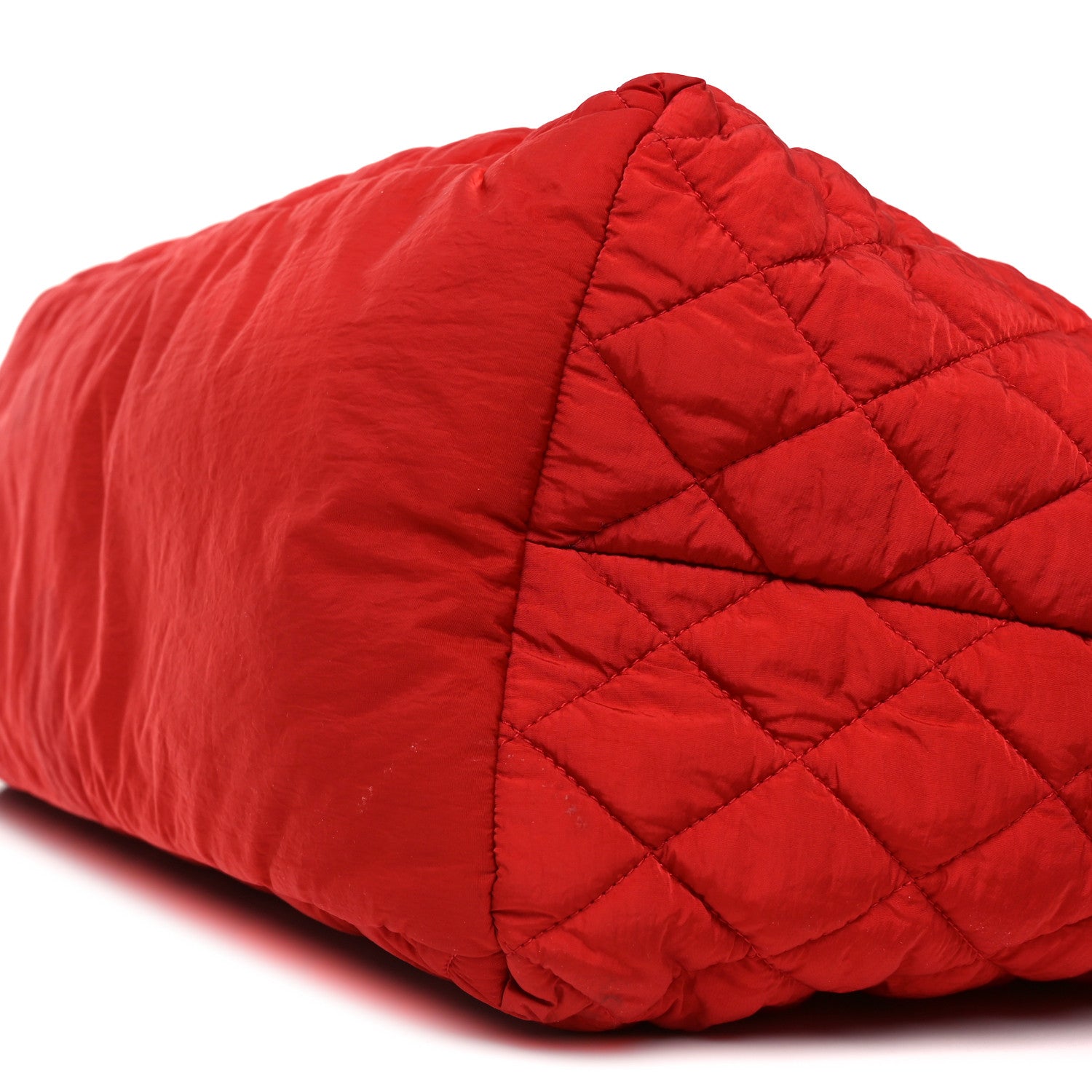 Chanel Nylon Quilted Large Coco Cocoon Tote Red 10 of 10