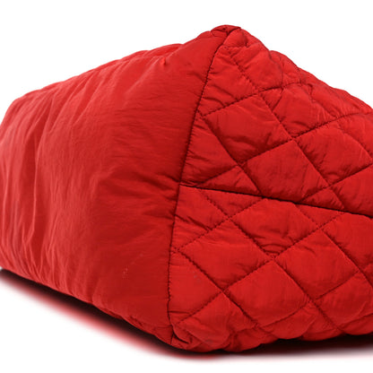Chanel Nylon Quilted Large Coco Cocoon Tote Red 10 of 10