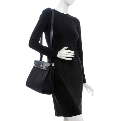 Hermes Toile Barenia Herbag Zip 31 PM Bleu Marine 2 of 15
