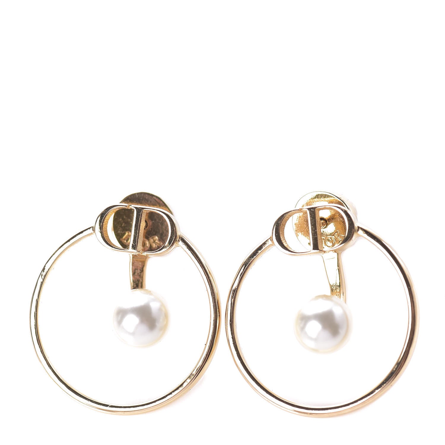 Christian Dior Pearl 30 Montaigne Earrings Gold 1 of 5