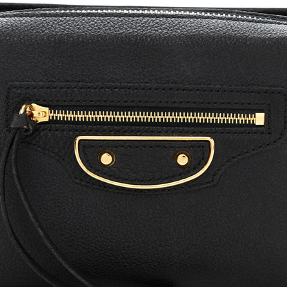 Balenciaga Chevre Gold Metallic Edge Hardware Bum Bag Black 10 of 12