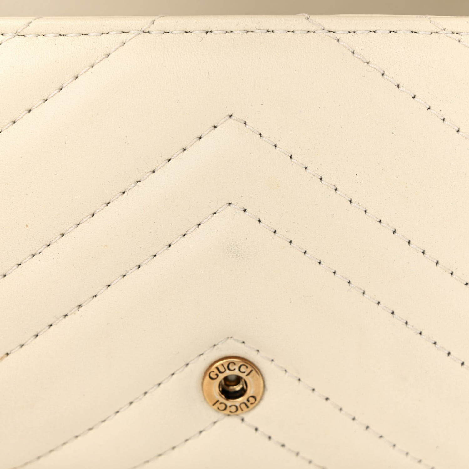 Gucci Calfskin Matelasse Super Mini GG Marmont Shoulder Bag White 8 of 12