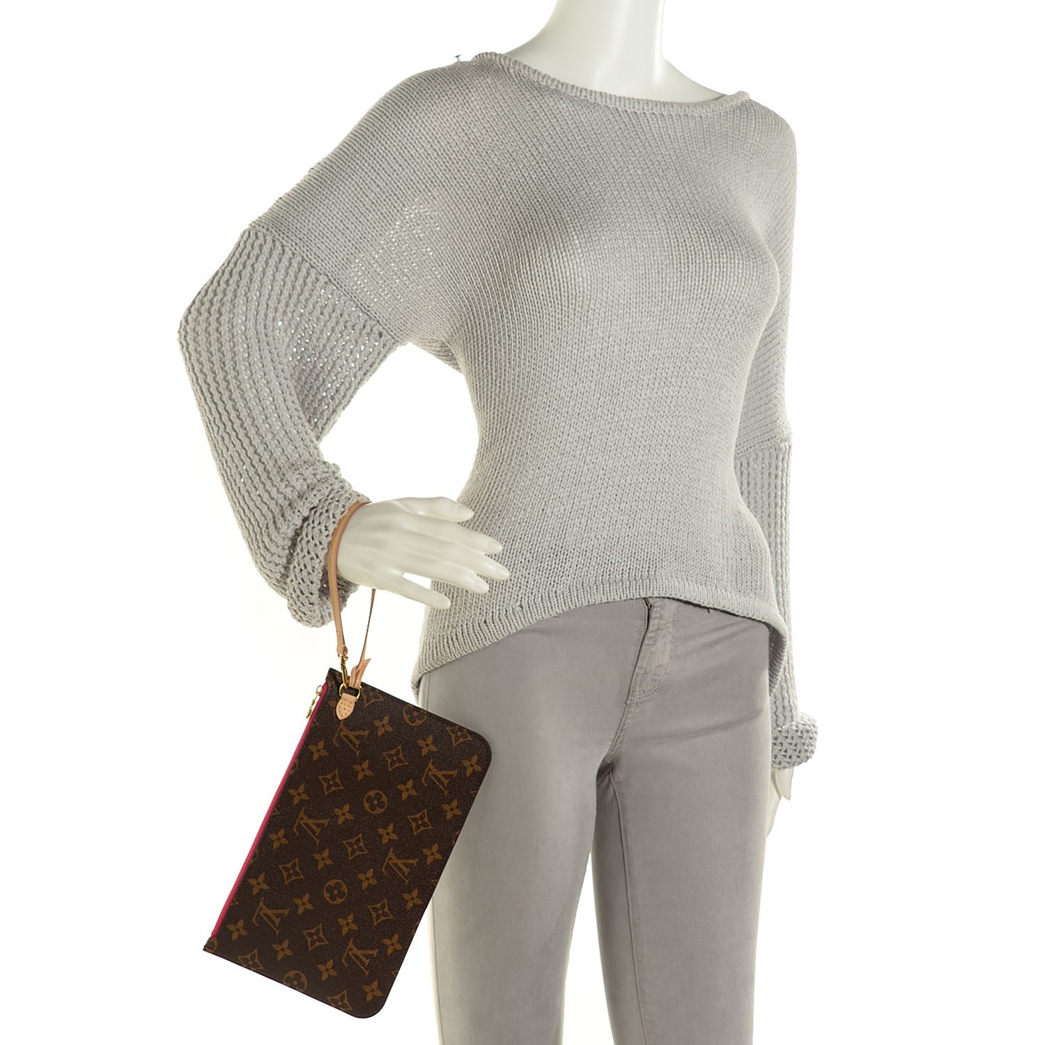 Louis Vuitton Monogram Neverfull MM GM Pochette Pivoine 2 of 8