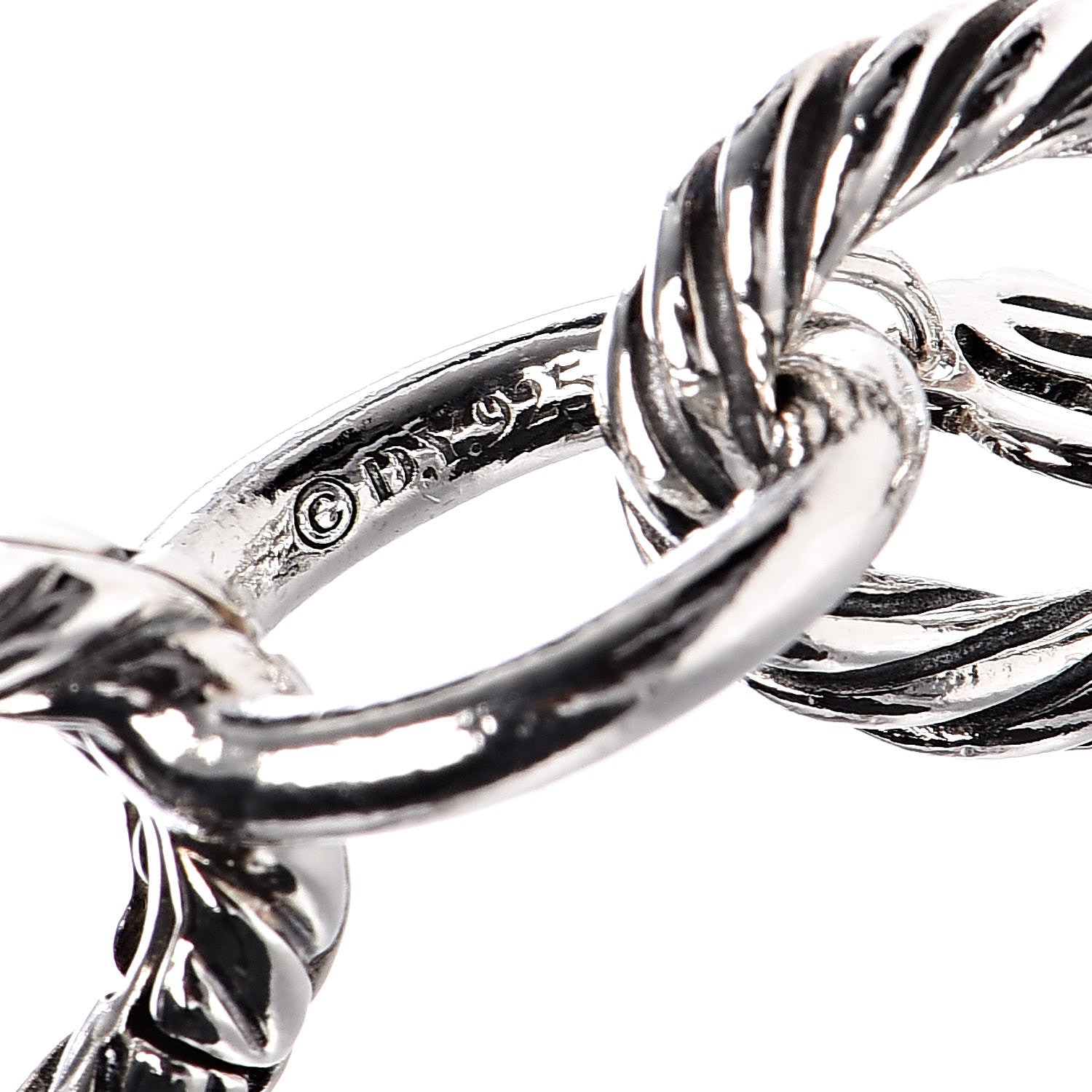 David Yurman Sterling Silver 12mm Large Oval Link Bracelet 4 of 4