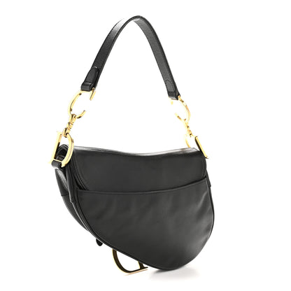 Christian Dior Calfskin Saddle Bag Black 3 of 13
