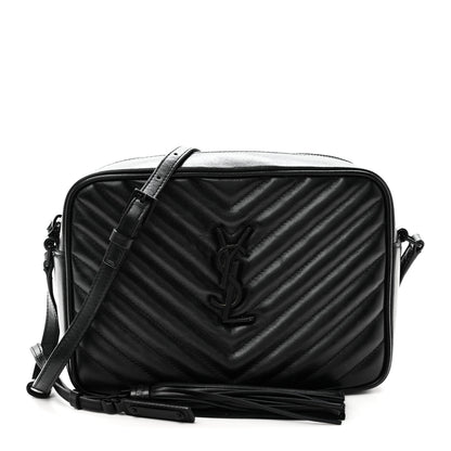 Saint Laurent Calfskin Matelasse Monogram Monochrome Lou Camera Bag Black 1 of 10