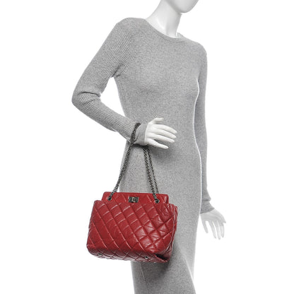 Chanel Aged Calfskin Reissue 2.55 Tote Red 2 of 7