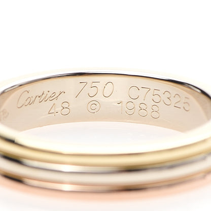 Cartier 18K Pink White Yellow Gold 3.5mm Vendome Louis Cartier Wedding Band Ring 48 4.5 5 of 5