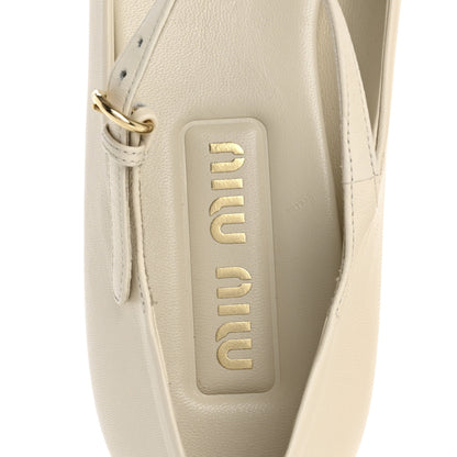 Miu Miu Nappa Mary Jane 40mm Pumps 37 Avorio Black 7 of 14