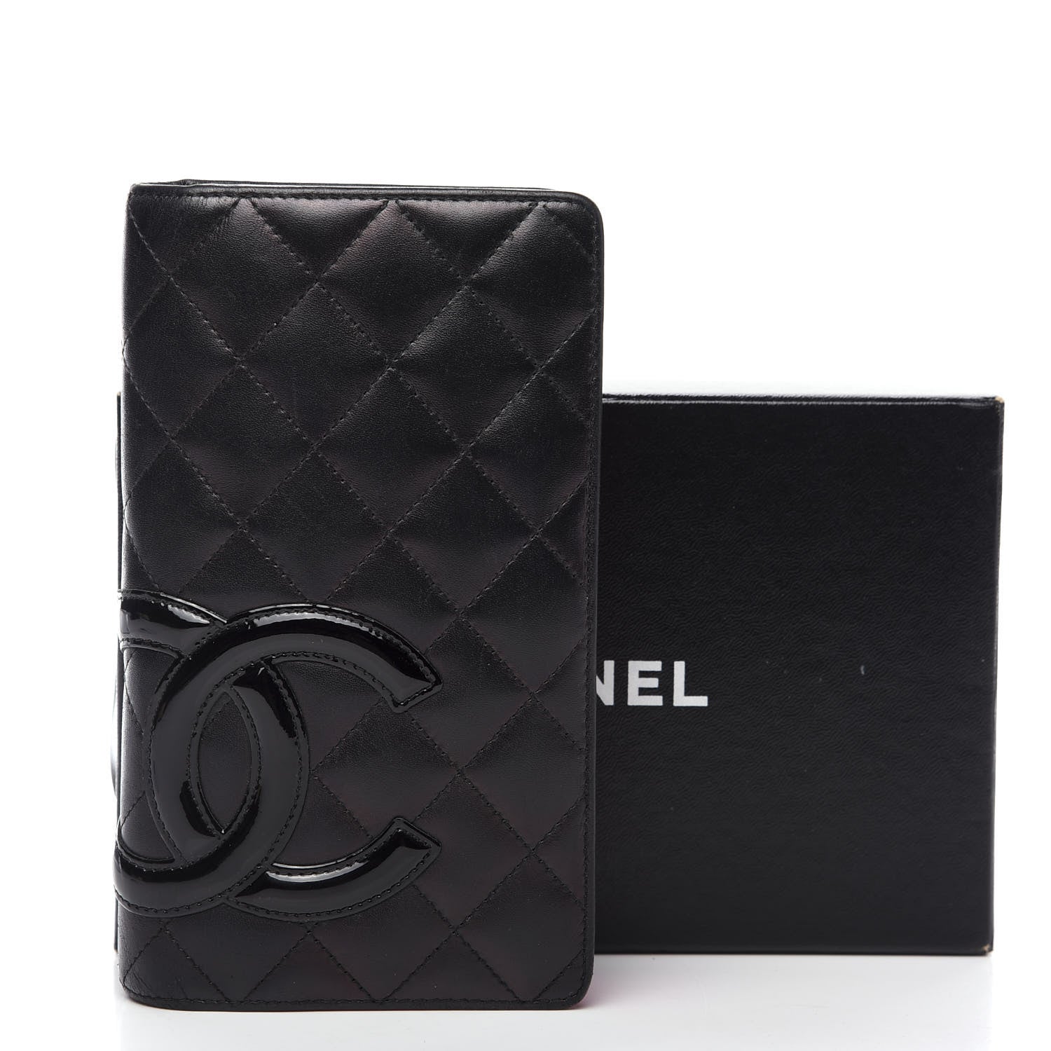 Chanel Calfskin Quilted Cambon Yen Wallet Black 11 of 11