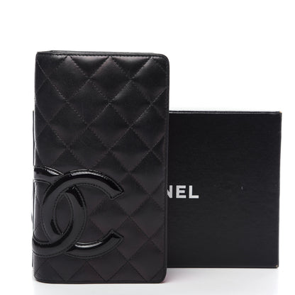 Chanel Calfskin Quilted Cambon Yen Wallet Black 11 of 11