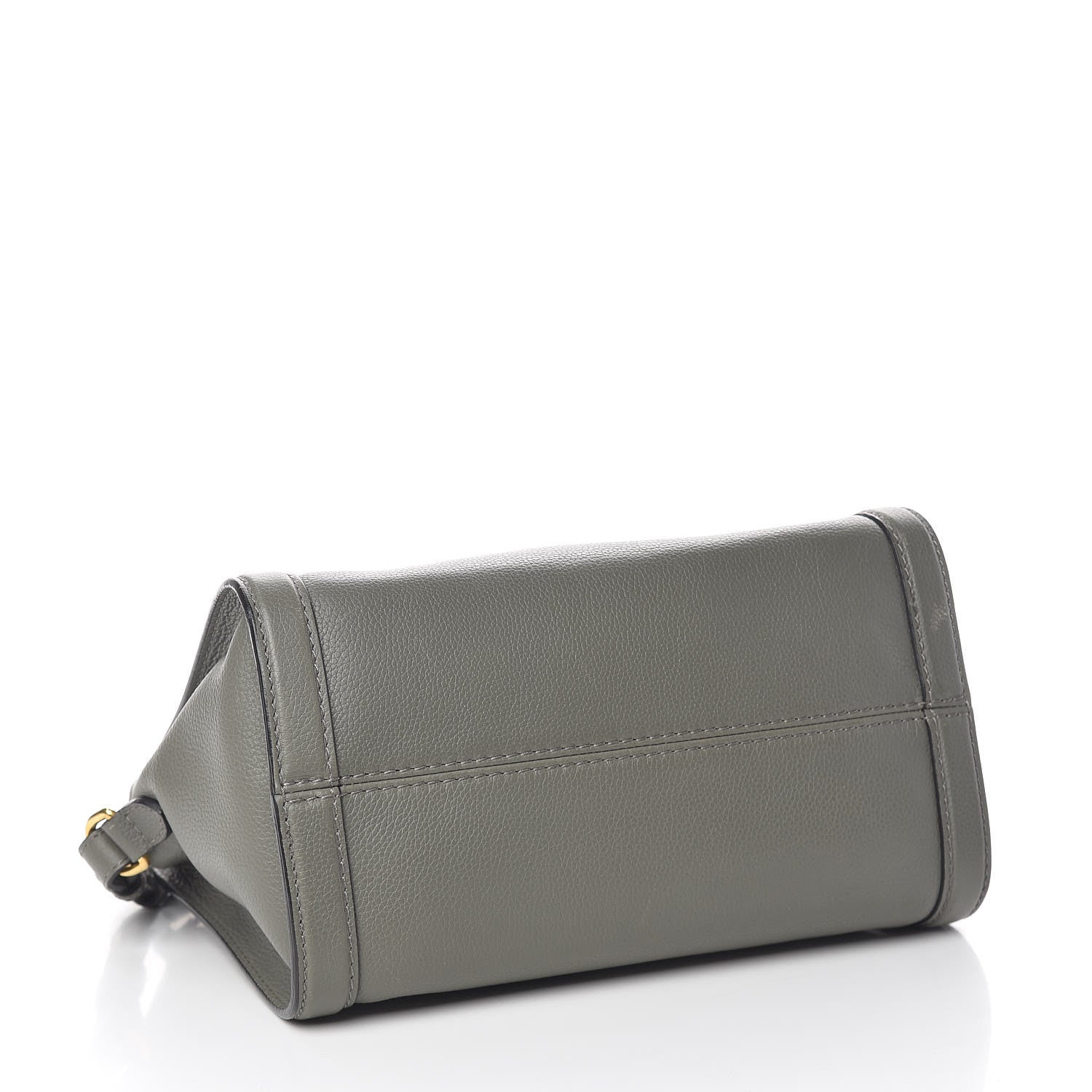 Alexander McQueen Pebbled Calfskin Small Skull Padlock Zip Around Tote Dark Grey 4 of 21